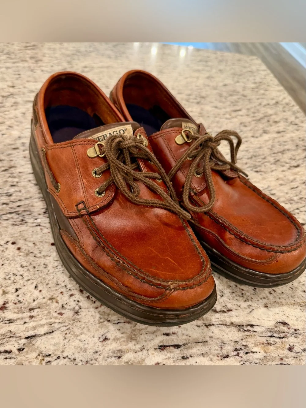 Sebago Mens Clovehitch II Medium Brown Color Boat Shoes Marine Grip Sz US 11M
